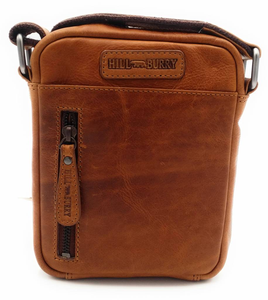 Hill Burry Hill Burry - VB10089 - 3169 - real leather - shoulder bag - crossbodytas- firm - vintage leather brown / cognac