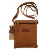 Hill Burry Hill Burry - VB10017 - 3098 - echt leren - schoudertas – crossbodytas- stevig - vintage leder- bruin /cognac