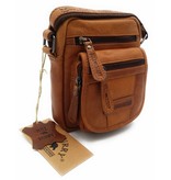Hill Burry Hill Burry - VB10048 - 3112 - real leather - shoulder bag - crossbodytas- firm - vintage leather brown / cognac