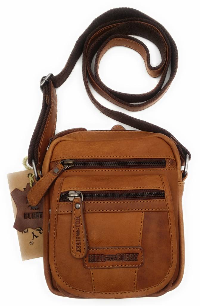 Hill Burry Hill Burry - VB10048 - 3112 - real leather - shoulder bag - crossbodytas- firm - vintage leather brown / cognac