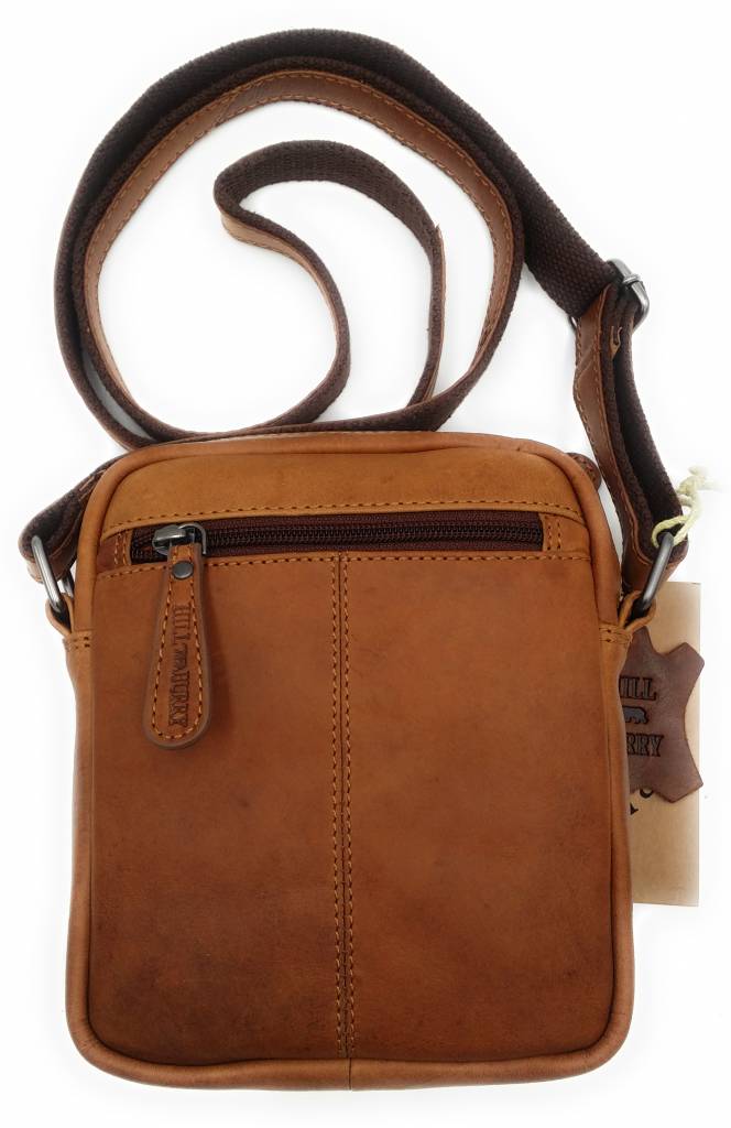 Hill Burry Hill Burry - VB10048 - 3112 - Echtleder - Schultertasche - crossbodytas- Firma - Vintage-Leder braun / cognac