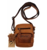 Hill Burry Hill Burry - VB100110 - 3245 - Echtleder - Schultertasche - crossbodytas- Firma - Vintage-Leder braun / cognac