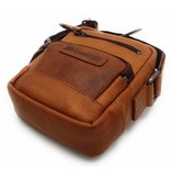 Hill Burry Hill Burry - VB100110 - 3245 - real leather - shoulder bag - crossbodytas- firm - vintage leather brown / cognac
