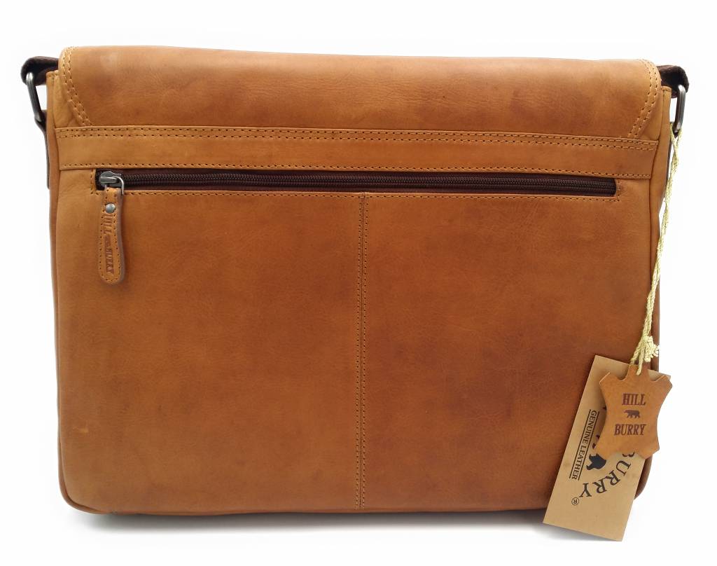 Hill Burry Hill Burry - VB10062 - 3062B - really learn - shoulder bag - werktas- firm - vintage leather brown / cognac