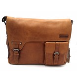 Hill Burry Hill Burry - VB100108 - 3173 - Echtleder - Schultertasche - werktas- Firma - Vintage-Leder braun / cognac