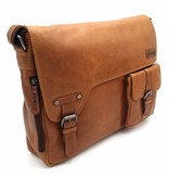 Hill Burry Hill Burry - VB100108 - 3173 - real leather - shoulder bag - werktas- firm - vintage leather brown / cognac