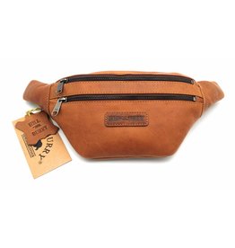 Hill Burry Hill Burry - VB10068 -3108 - Leather waist bag - pouch - firmly - chic - appearance - vintage leather brown / cognac