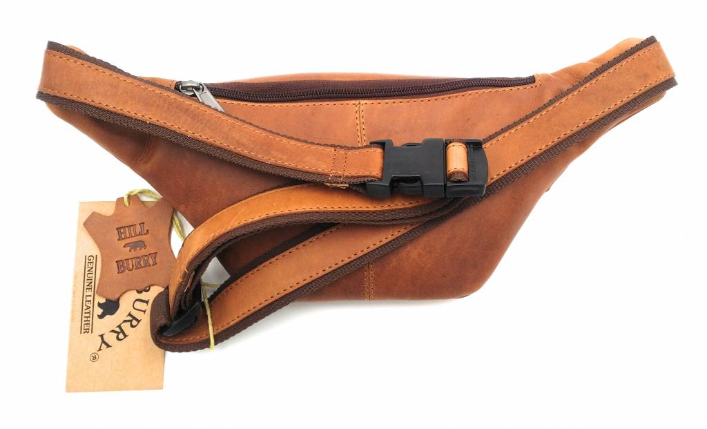 Hill Burry Hill Burry - VB10068 -3108 - Leather waist bag - pouch - firmly - chic - appearance - vintage leather brown / cognac