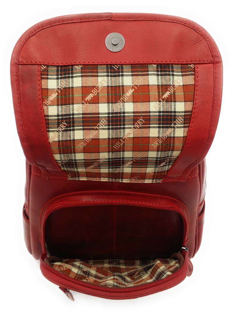 Hill Burry Hill Burry - VB10045 - 3109 - real leather - women - Backpack - firmly - chic - appearance - vintage red leather