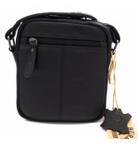 Hill Burry Hill Burry - VB10048 - 3112 - Genuine Leather - Shoulder Bag - Crossbody Bag Solid - Vintage Leather Black