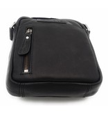 Hill Burry Hill Burry - VB10089 - 3169 - Genuine Leather - Shoulder Bag - Crossbody Bag Solid - Vintage Leather Black