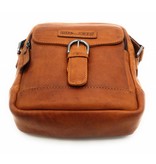 Hill Burry Hill Burry - VB10011 - HT-06 - echt leren - schoudertas – crossbodytas- stevig - vintage leder- bruin /cognac