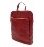 Bestes Leder - RZ30017 - rot - wirklich lernen - zwei in einem - Umhängetasche - Rucksack - solide - Qualität italienisches Leder rot