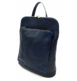 Beste Leder - RZ30017 - blau - wirklich lernen - zwei in einem - Umhängetasche - Rucksack - solide - Qualität italienisches Leder blau