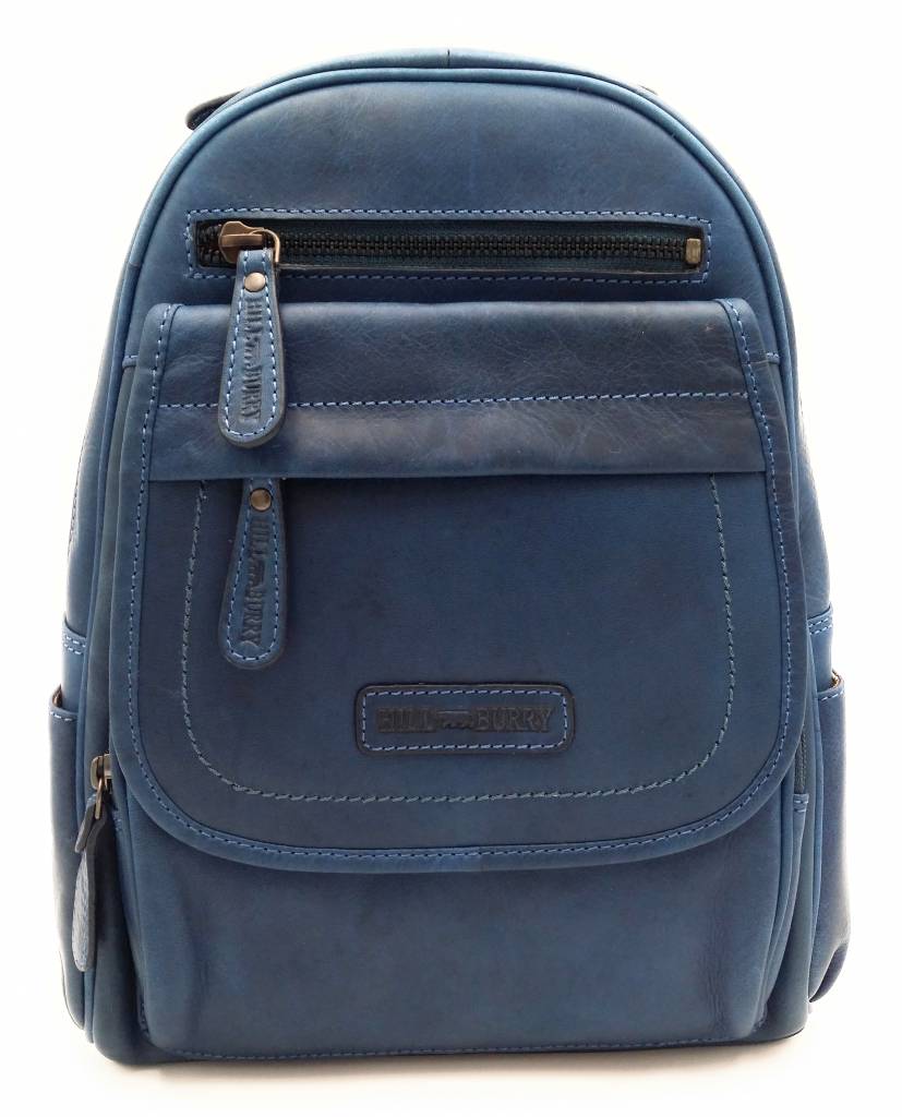 Hill Burry Hill Burry - VB10045 - 3109 - real leather - women - Backpack - firmly - chic - appearance - vintage leather blue