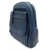 Hill Burry Hill Burry - VB10045 - 3109 - real leather - women - Backpack - firmly - chic - appearance - vintage leather blue