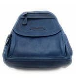 Hill Burry Hill Burry - VB10045 - 3109 - real leather - women - Backpack - firmly - chic - appearance - vintage leather blue