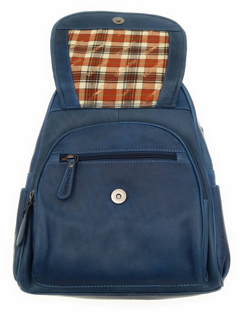 Hill Burry Hill Burry - VB10045 - 3109 - real leather - women - Backpack - firmly - chic - appearance - vintage leather blue