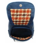 Hill Burry Hill Burry - VB10045 - 3109 - real leather - women - Backpack - firmly - chic - appearance - vintage leather blue