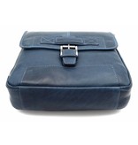 Hill Burry Hill Burry – VB10023 -2089 - echt leren - schoudertas –crossbodytas- stevig - vintage leder- blauw