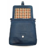 Hill Burry Hill Burry - VB10023 -2089 - Echtleder - Schulter -crossbodytas- Firma - Vintage-Leder blau