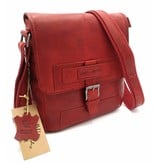 Hill Burry Hill Burry - VB10023 -2089 - real leather - Shoulder -crossbodytas- firm - vintage leather red