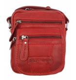 Hill Burry Hill Burry - VB10048 - 3112 - real leather - shoulder bag - crossbodytas- firm - vintage leather - red