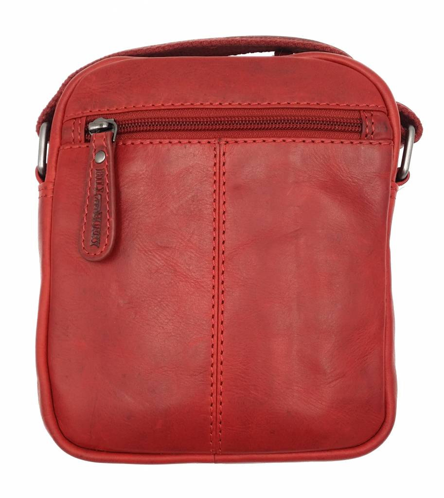 Hill Burry Hill Burry - VB10048 - 3112 - real leather - shoulder bag - crossbodytas- firm - vintage leather - red