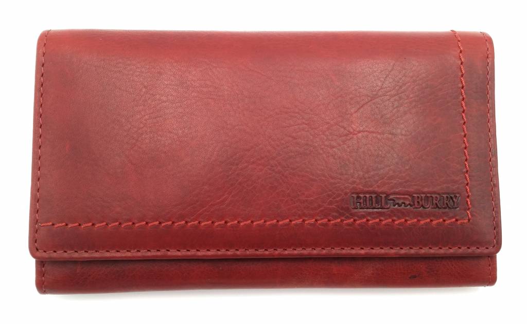 Hill Burry - VL77703 - 13092 - leather zipper wallet - red 
