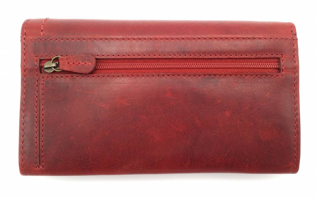 Hill Burry Hill Burry - VL77701 - L104 - genuine leather - Women - wallet -  vintage leather - red