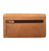 Hill Burry Hill Burry - VL77701 - L104 - genuine leather - ladies - wallet - with RFID - vintage leather- brown / coggna