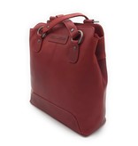 Hill Burry - VB100208 - 4065 - Echtes Leder - Damen Rucksack und Umhängetasche - Robust - Schick - Aussehen - Vintage Leder - Rot