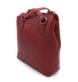 Hill Burry - VB100208 - 4065 - genuine leather - ladies Backpack and shoulder bag - vintage leather - Red