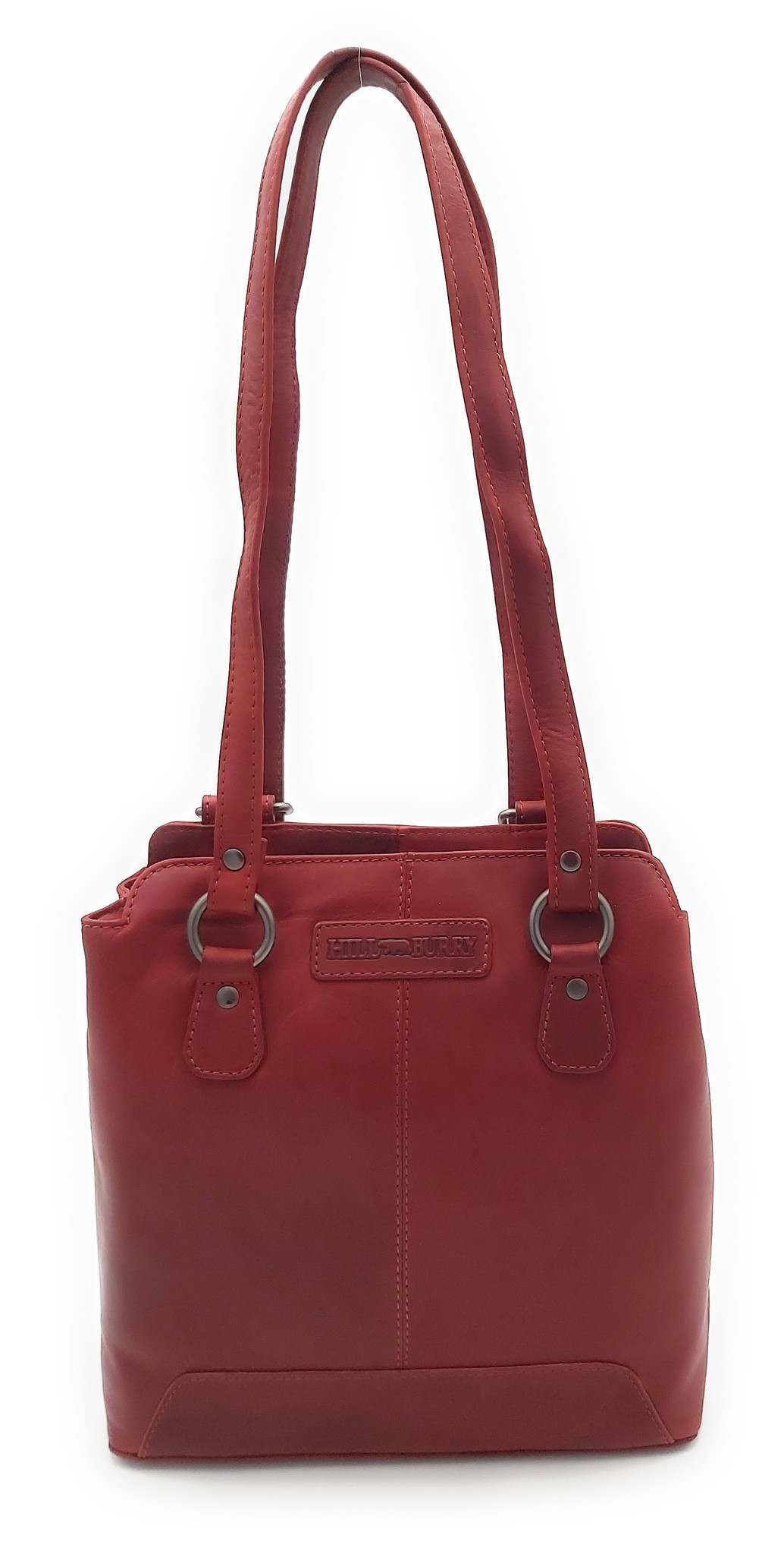 Hill Burry - VB100208 - 4065 - genuine leather - ladies Backpack and shoulder bag - sturdy - chic - appearance - vintage leather - Red