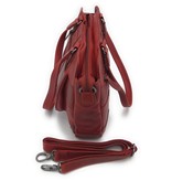 Hill Burry Hill Burry - VB100111 -3197 - echtes Leder - Damen - karierte Handtasche - robust - schick - Aussehen - Vintage-Leder - Rot