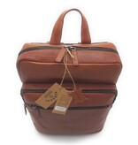 REDRUBI REDRUBI   UM/6/1106 bruin/cognac - echt leren - rugzak – laptoptas- stevig - vintage leder met RFID protected- bruin /cognac