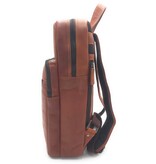 REDRUBI REDRUBI   UM/6/1106 bruin/cognac - echt leren - rugzak – laptoptas- stevig - vintage leder met RFID protected- bruin /cognac