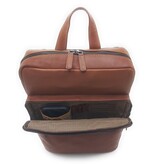 REDRUBI REDRUBI UM/6/1106 braun/cognac - Echtleder - Rucksack - Laptoptasche - robust - Vintage-Leder mit RFID-Schutz - braun / cognac