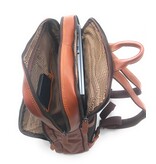 REDRUBI REDRUBI UM/6/1103 braun/cognac - Echtleder - Rucksack - Laptoptasche - robust - Vintage-Leder mit RFID-Schutz - braun / cognac