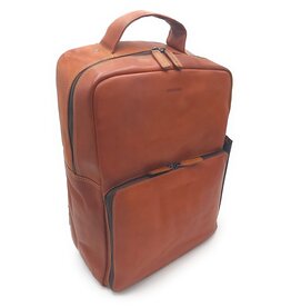 REDRUBI REDRUBI UM/7/1010 braun/cognac - Echtleder - Rucksack - Laptoptasche - robust - Vintage-Leder mit RFID-Schutz - braun / cognac