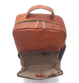 REDRUBI REDRUBI UM/7/1010 braun/cognac - Echtleder - Rucksack - Laptoptasche - robust - Vintage-Leder mit RFID-Schutz - braun / cognac