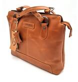 REDRUBI REDRUBI – UM /6/ 1184 - With RFID protected - genuine leather - women's backpack and shoulder bag - sturdy - chic - look - vintage leather - brown / cognac