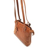 REDRUBI REDRUBI – UM /6/ 1184 - With RFID protected - genuine leather - women's backpack and shoulder bag - sturdy - chic - look - vintage leather - brown / cognac