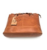 REDRUBI REDRUBI – UM /6/ 1184 - With RFID protected - genuine leather - women's backpack and shoulder bag - sturdy - chic - look - vintage leather - brown / cognac