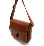 REDRUBI REDRUBI – UM /6/ 1189 - With RFID protected genuine leather - shoulder bag - crossbody bag - sturdy - chic - look - vintage leather - brown / cognac