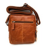 REDRUBI REDRUBI – UM /6/ 1186 - With RFID protected genuine leather - shoulder bag - crossbody bag - sturdy - vintage leather - brown / cognac