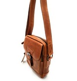 REDRUBI REDRUBI – UM /6/ 1186 - With RFID protected genuine leather - shoulder bag - crossbody bag - sturdy - vintage leather - brown / cognac