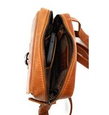 REDRUBI REDRUBI – UM /6/ 1186 - With RFID protected genuine leather - shoulder bag - crossbody bag - sturdy - vintage leather - brown / cognac