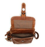 REDRUBI REDRUBI – UM /6/ 1186 - With RFID protected genuine leather - shoulder bag - crossbody bag - sturdy - vintage leather - brown / cognac