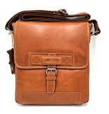 REDRUBI REDRUBI -UM/6/1185 -With RFID protected genuine leather - shoulder bag - crossbody bag - sturdy - vintage leather - brown / cognac
